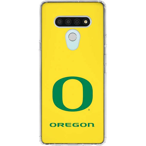 University of Oregon Mesh Yellow LG Stylo 6 Clear Case