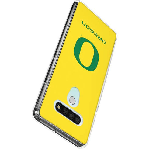 University of Oregon Mesh Yellow LG Stylo 6 Clear Case