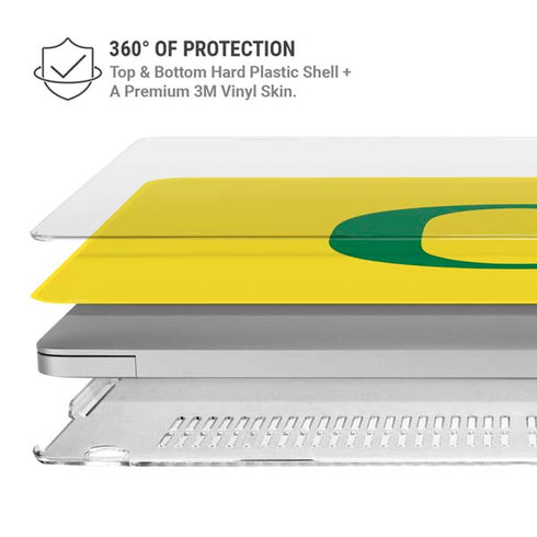 University of Oregon Mesh Yellow MacBook Air 13in M1 (2021) Case plus Skin