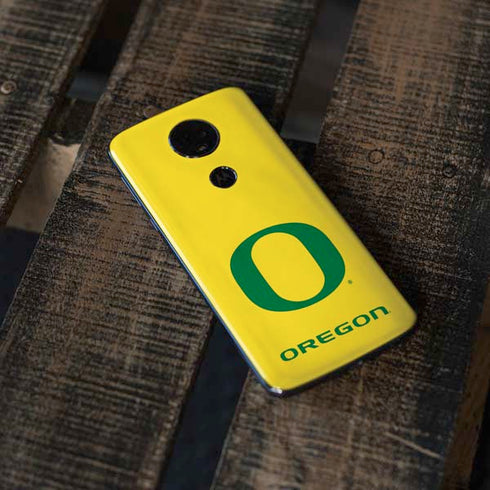 University of Oregon Mesh Yellow Moto E5 Plus Skin
