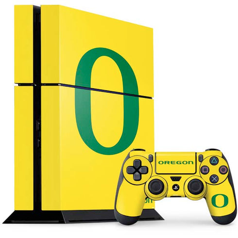 University of Oregon Mesh Yellow PS4 Console and Controller Bundle Skin