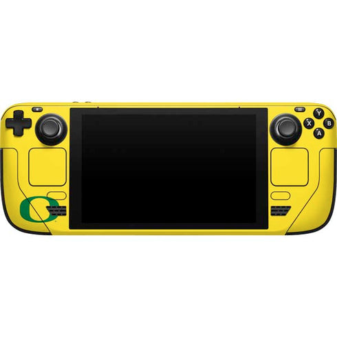 University of Oregon Mesh Yellow Steam Deck Handheld Gaming Computer Skin