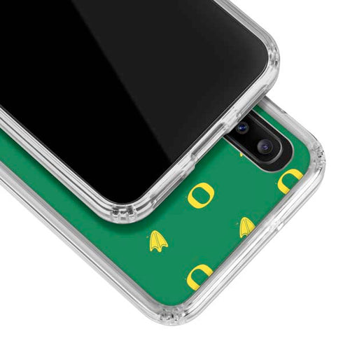 University of Oregon Pattern Galaxy A20 Clear Case