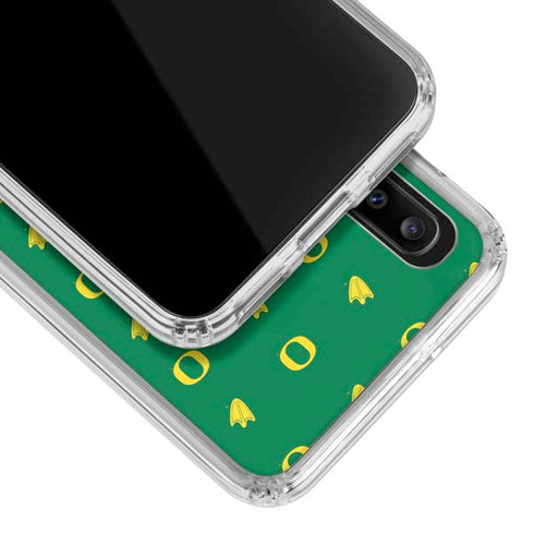 University of Oregon Pattern Galaxy A30 Clear Case