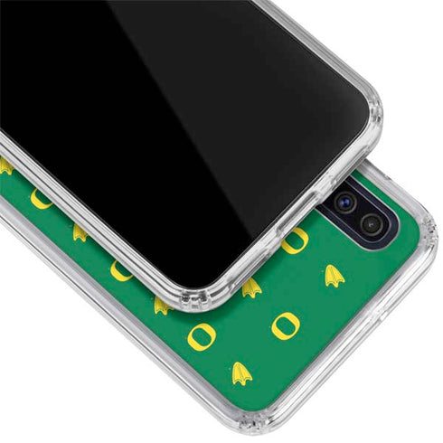 University of Oregon Pattern Galaxy A50 Clear Case