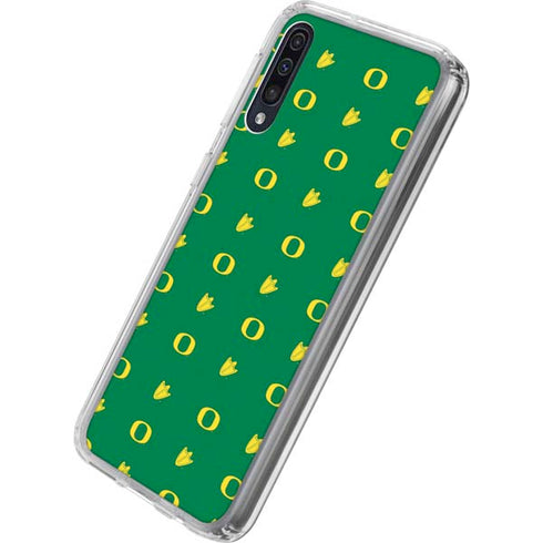 University of Oregon Pattern Galaxy A50 Clear Case