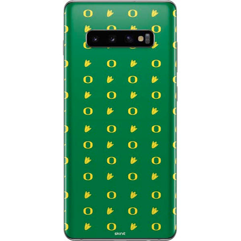 University of Oregon Pattern Galaxy S10 Plus Skin