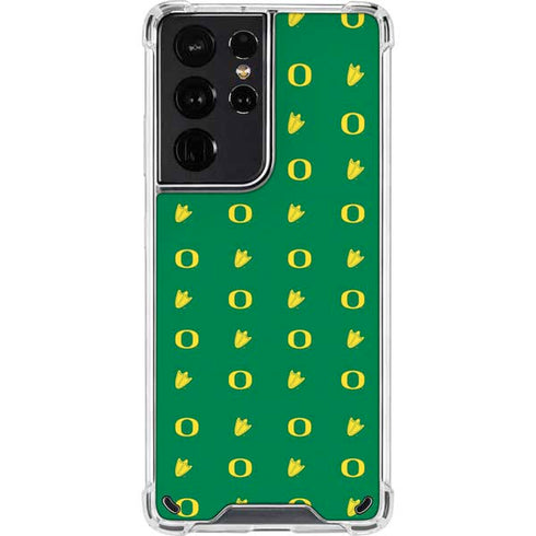 University of Oregon Pattern Galaxy S21 Ultra 5G Clear Case