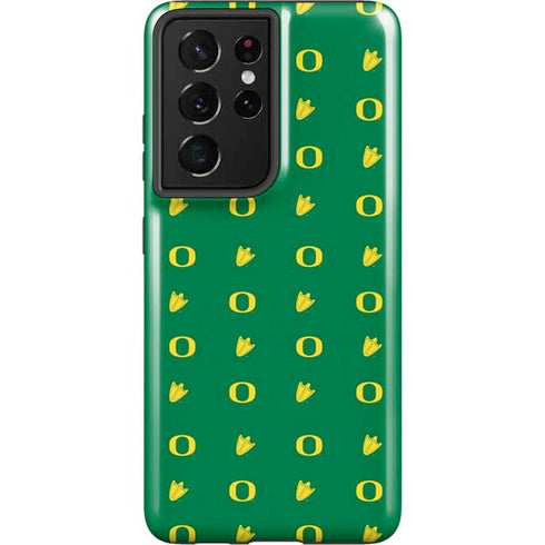 University of Oregon Pattern Galaxy S21 Ultra 5G Pro Case