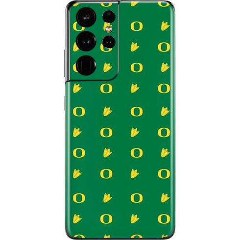 University of Oregon Pattern Galaxy S21 Ultra 5G Skin