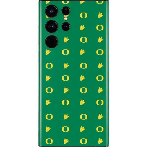 University of Oregon Pattern Galaxy S22 Ultra Skin