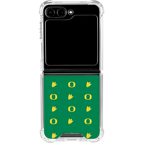 University of Oregon Pattern Galaxy Z Flip5 5G Clear Case