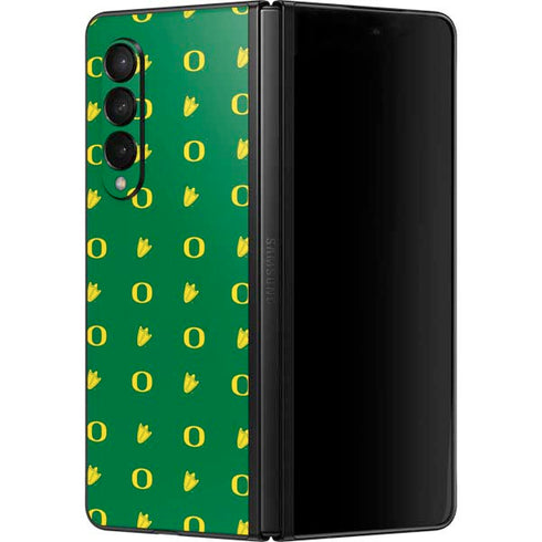 University of Oregon Pattern Galaxy Z Fold3 5G Skin