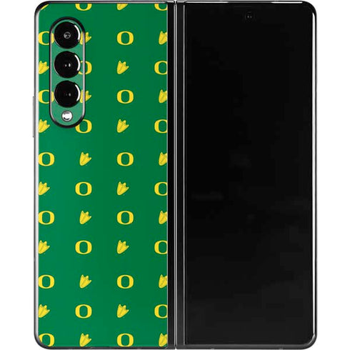 University of Oregon Pattern Galaxy Z Fold3 5G Skin