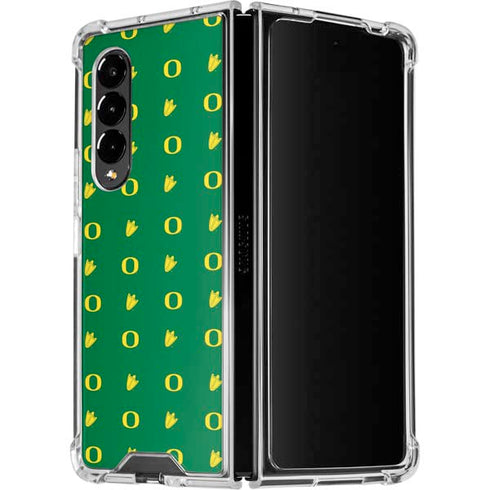 University of Oregon Pattern Galaxy Z Fold4 5G Clear Case