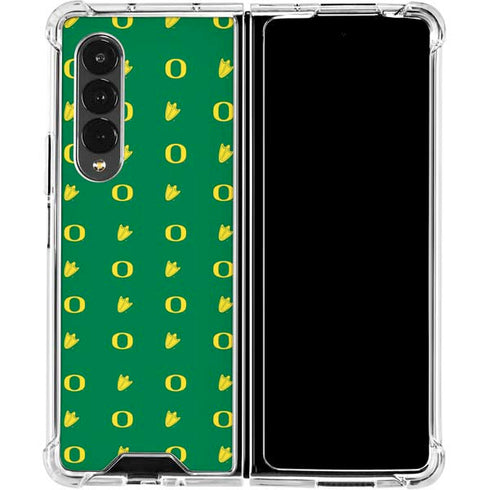 University of Oregon Pattern Galaxy Z Fold4 5G Clear Case