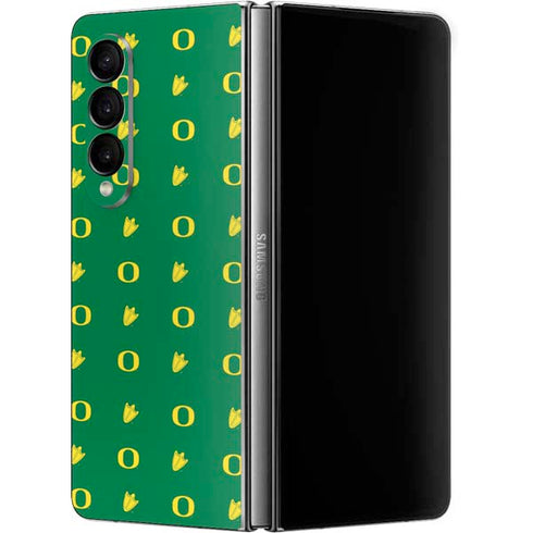 University of Oregon Pattern Galaxy Z Fold4 5G Skin