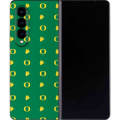 University of Oregon Pattern Galaxy Z Fold4 5G Skin