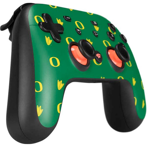 University of Oregon Pattern Google Stadia Controller Skin