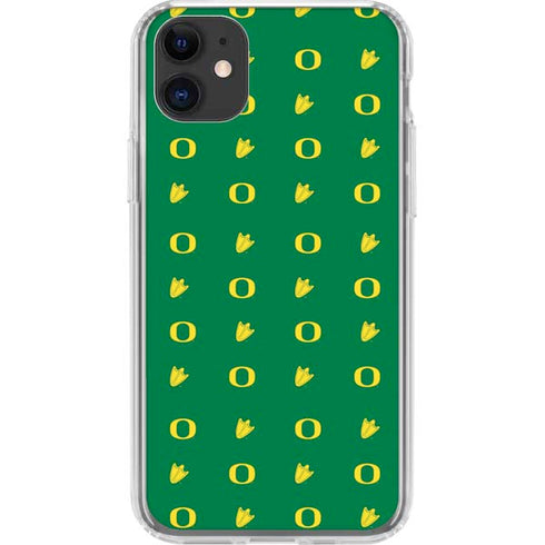 University of Oregon Pattern iPhone 11 Clear Case