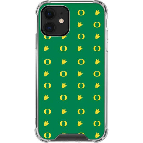 University of Oregon Pattern iPhone 12 Clear Case