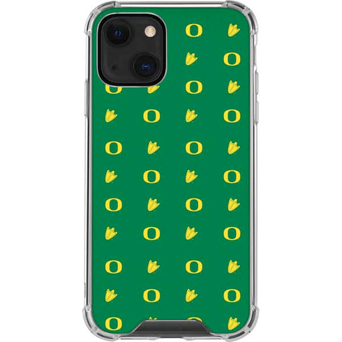 University of Oregon Pattern iPhone 13 Mini Clear Case