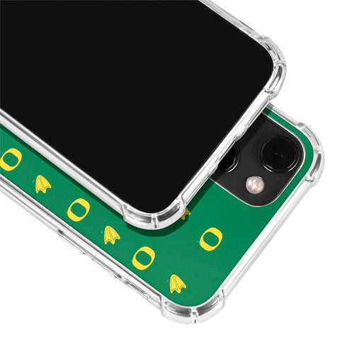 University of Oregon Pattern iPhone 13 Mini Clear Case