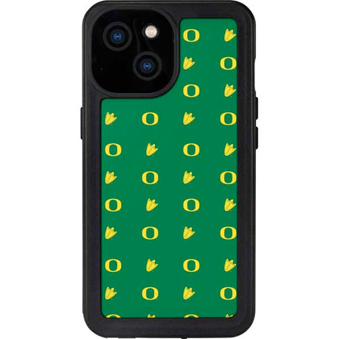 University of Oregon Pattern iPhone 13 Mini Waterproof Case