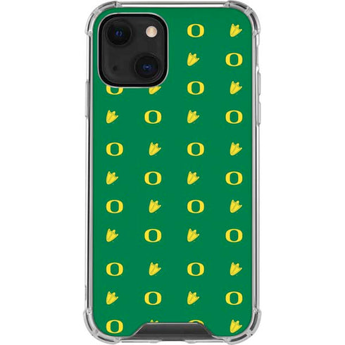 University of Oregon Pattern iPhone 14 Plus Clear Case