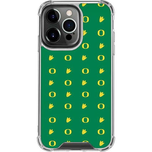 University of Oregon Pattern iPhone 14 Pro Clear Case