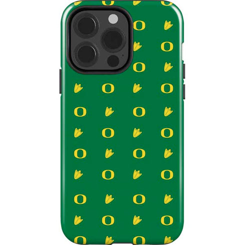 University of Oregon Pattern iPhone 15 Pro Impact Case