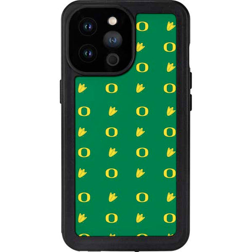 University of Oregon Pattern iPhone 14 Pro Max Waterproof Case