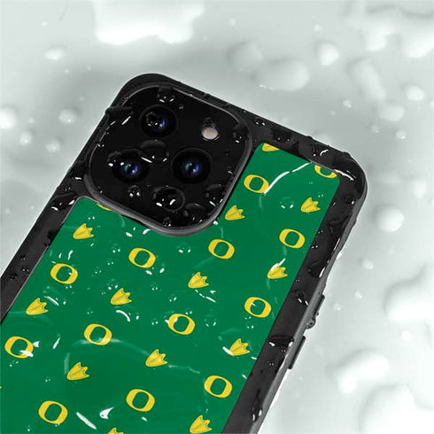 University of Oregon Pattern iPhone 14 Pro Max Waterproof Case