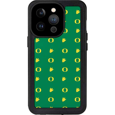 University of Oregon Pattern iPhone 14 Pro Waterproof Case