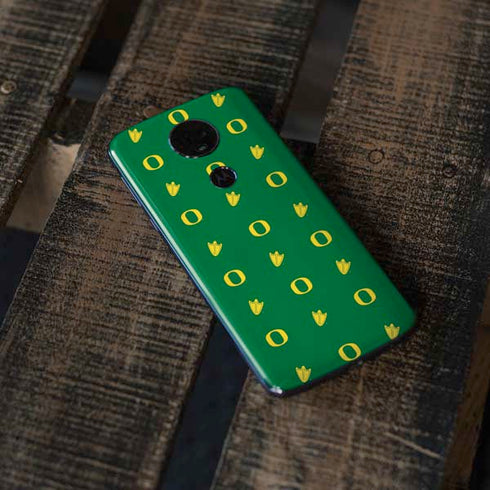 University of Oregon Pattern Moto E5 Plus Skin