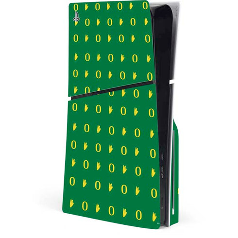 University of Oregon Pattern PS5 Slim Disk Console Skin