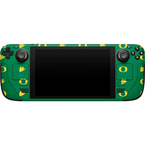 University of Oregon Pattern Steam Deck Handheld Gaming Computer Skin