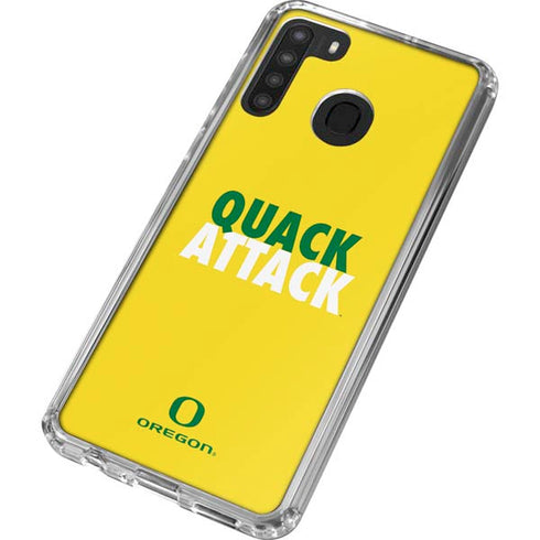 University of Oregon Quack Attack Galaxy A21 Clear Case
