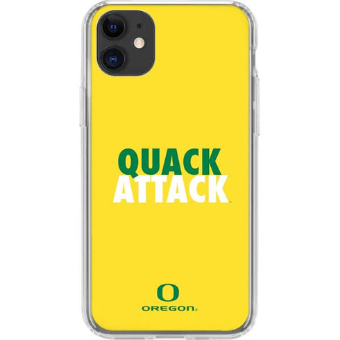 University of Oregon Quack Attack iPhone 11 Clear Case