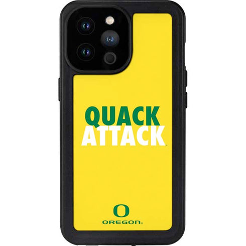 University of Oregon Quack Attack iPhone 14 Pro Max Waterproof Case