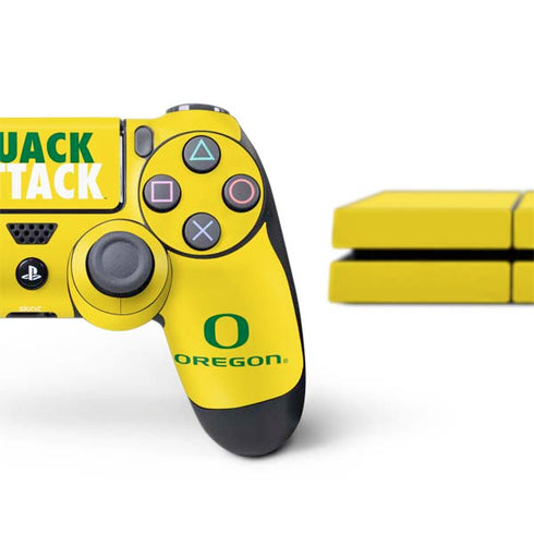 University of Oregon Quack Attack PS4 Console and Controller Bundle Skin