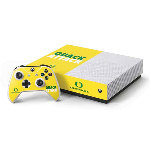 University of Oregon Quack Attack Xbox One S All-Digital Edition Bundle Skin
