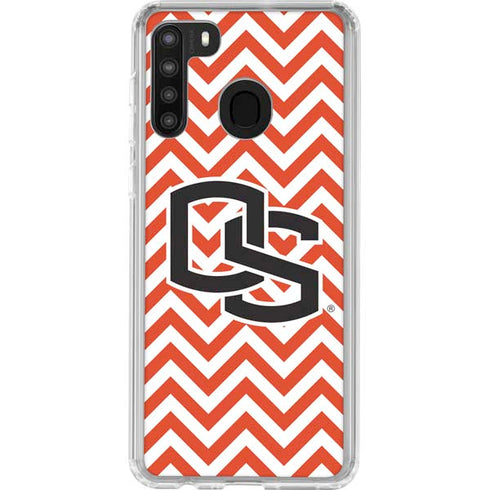 Oregon State University Chevron Galaxy A21 Clear Case