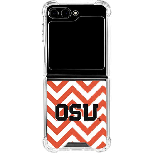 Oregon State University Chevron Galaxy Z Flip5 5G Clear Case