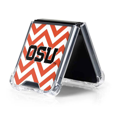 Oregon State University Chevron Galaxy Z Flip5 5G Clear Case