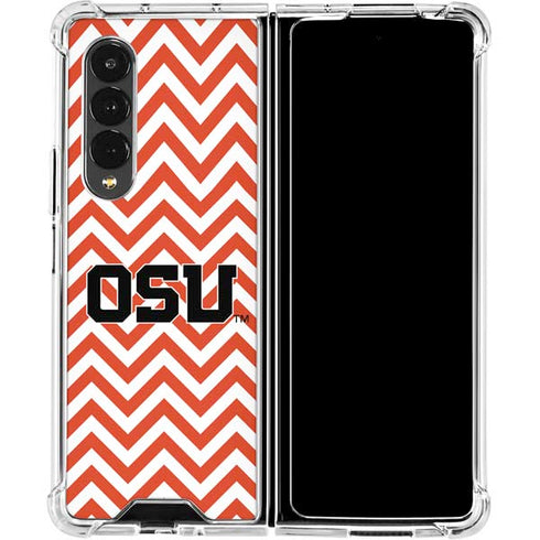 Oregon State University Chevron Galaxy Z Fold4 5G Clear Case
