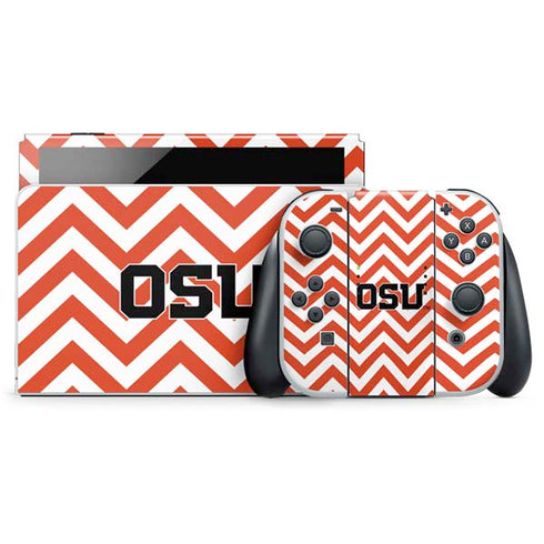 Oregon State University Chevron Nintendo Switch OLED (2021) Skin
