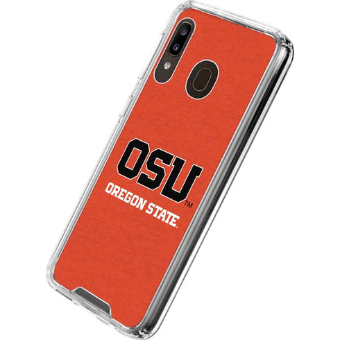 Oregon State University Orange Galaxy A30 Clear Case