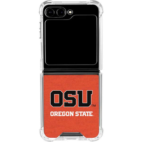 Oregon State University Orange Galaxy Z Flip5 5G Clear Case