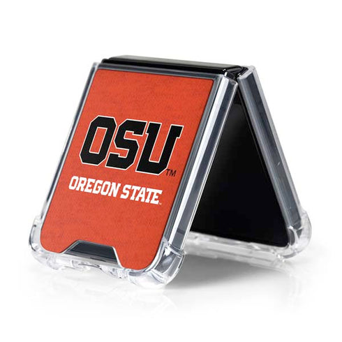 Oregon State University Orange Galaxy Z Flip5 5G Clear Case